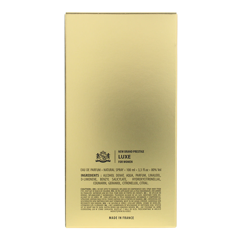 New Brand Prestige Luxe For Women Eau de Parfum 100ml - Ingredients