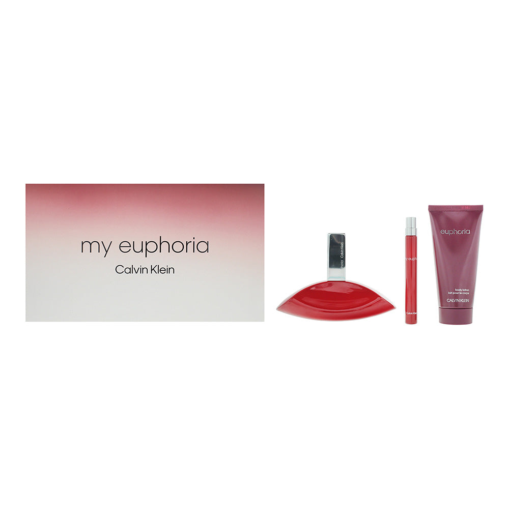 Calvin Klein My Euphoria 3 Piece Gift Set: Eau de Parfum 100ml - Eau de Parfum 1