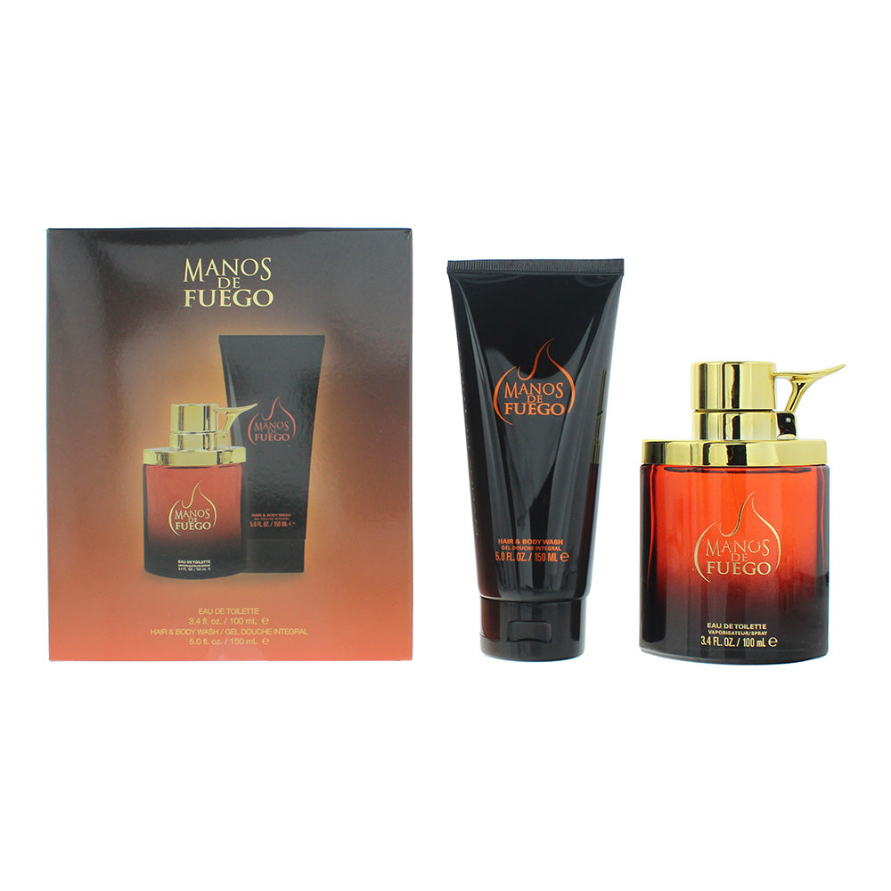 Manos De Fuego Caliente 2 Piece Gift Set: Eau de Toilette 100ml - Hair & Body Wa