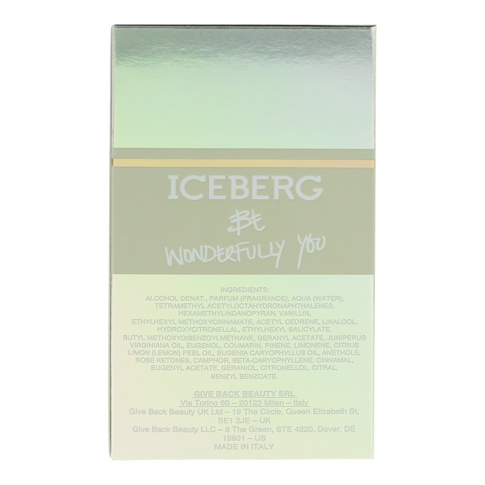 Iceberg Be Wonderfully You For Her Eau de Toilette 100ml - Ingredients