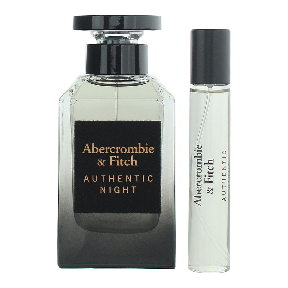 Abercrombie & Fitch Authentic Night Men 2 Piece Gift Set: Eau de Toilette 100ml  - Product