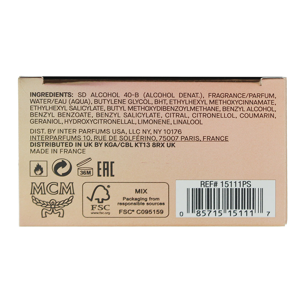 MCM Ultra Eau de Parfum 50ml - Ingredients