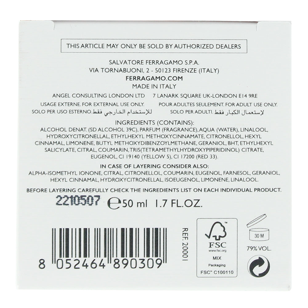 Salvatore Ferragamo Giardini Di Seta Eau de Parfum 50ml - Ingredients