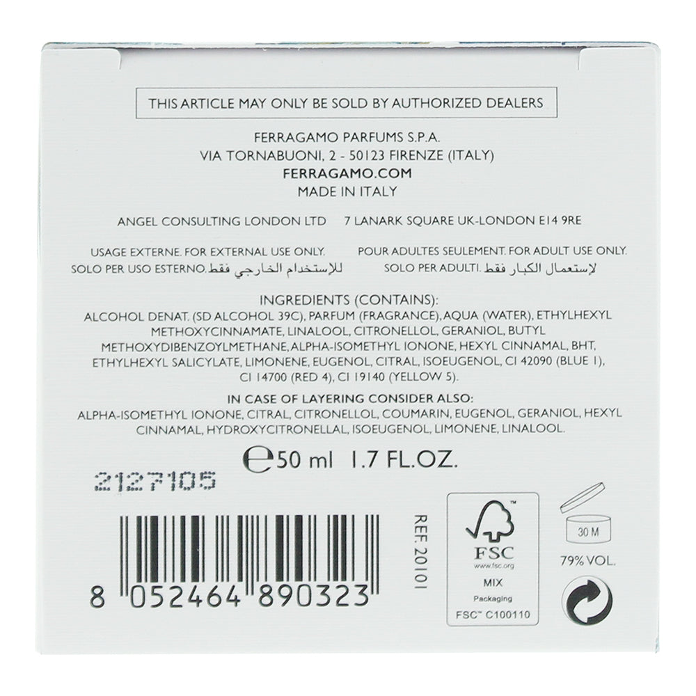 Salvatore Ferragamo Giungle Di Seta Eau de Parfum 50ml - Ingredients