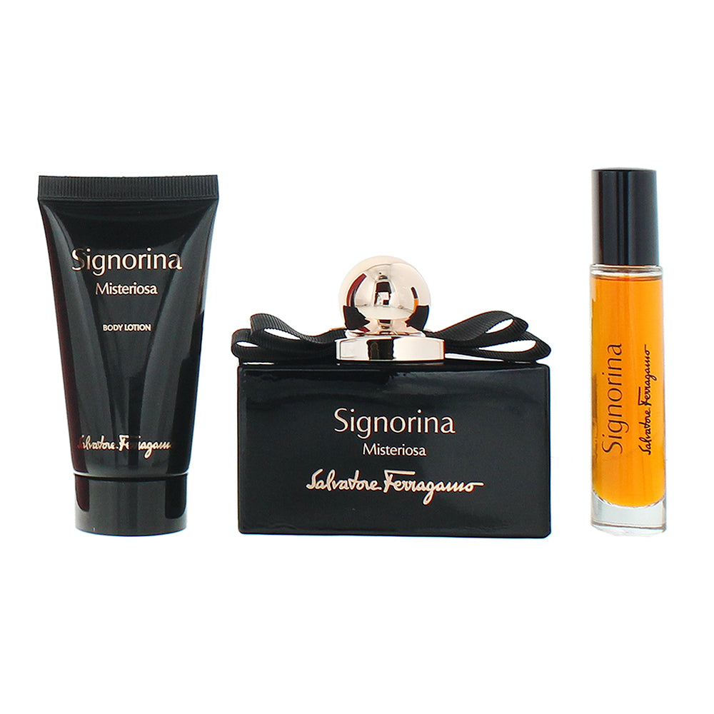 Salvatore Ferragamo Signorina Misteriosa 3 Piece Gift Set: EDP 100ml - EDP 10ml - Body Lotion 50ml - Product