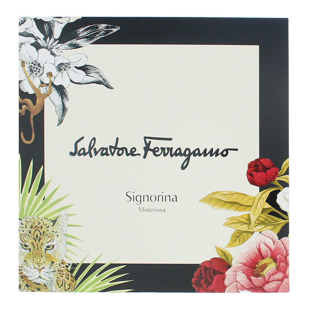 Salvatore Ferragamo Signorina Misteriosa 3 Piece Gift Set: EDP 100ml - EDP 10ml - Body Lotion 50ml - Box