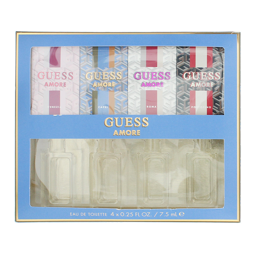 Guess Amore Gift Set: Venezia - Capri - Roma and Portofino Eau de Toilette 4 x 7 - Box