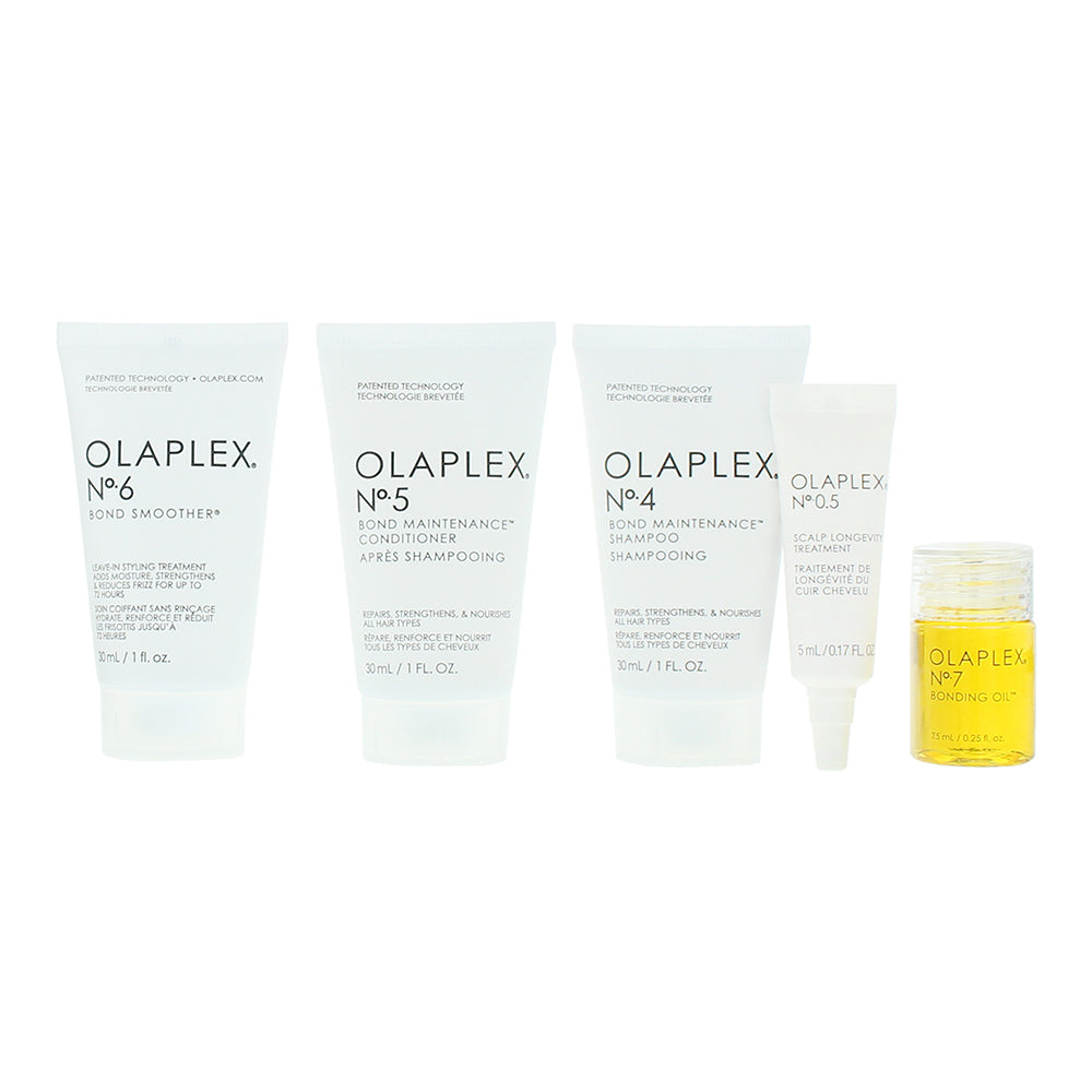 Olaplex 5 Piece Gift Set: No.0.5 Scalp Treatment 5ml - No.4 Shampoo 30ml - No.5  - Product