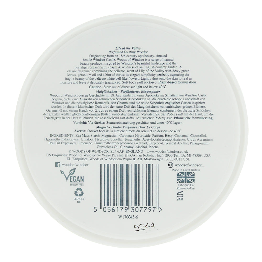 Woods Of Windsor Lily Of The Valley Dusting Body Powder 100g