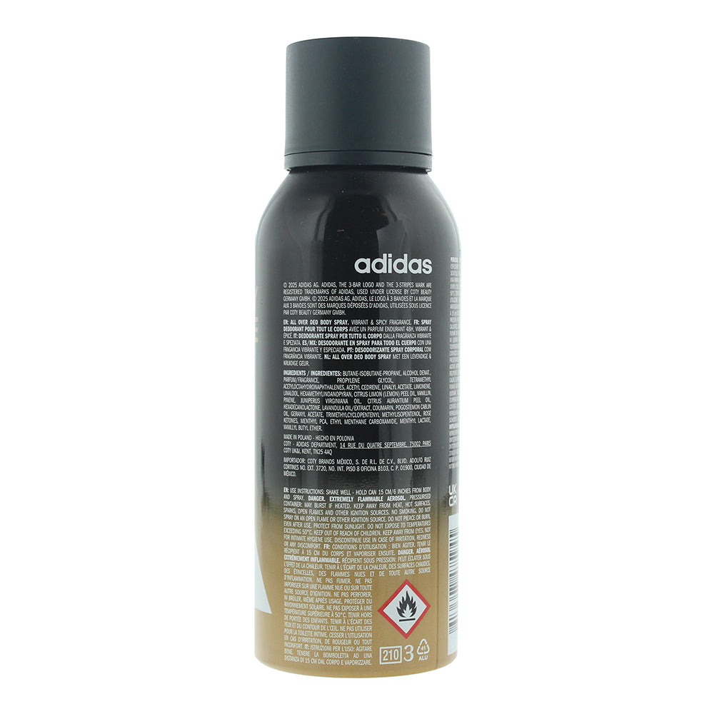 Adidas Victory League Vibrant & Spicy Deodorant Body Spray 150ml - Ingredients