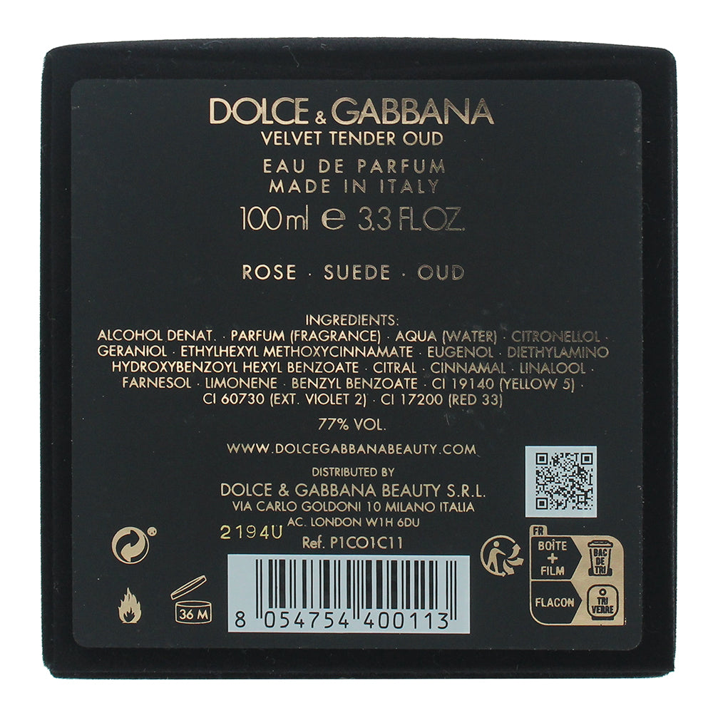 Dolce & Gabbana Velvet Tender Oud Eau de Parfum 100ml