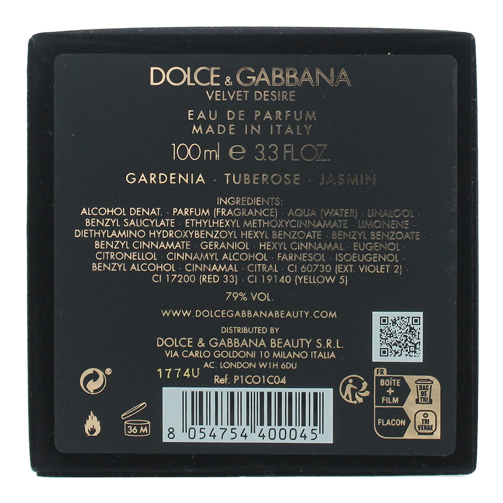 Dolce & Gabbana Velvet Desire Eau de Parfum 100ml