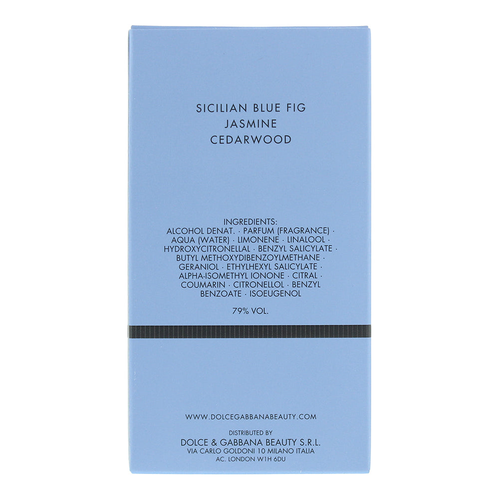 Dolce & Gabbana Dolce Blue Jasmine Eau de Parfum 75ml - Ingredients