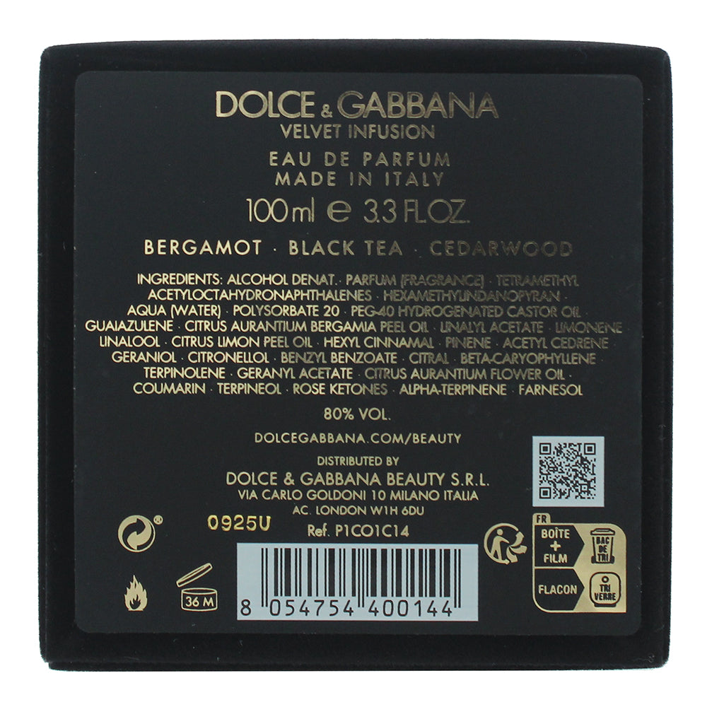 Dolce & Gabbana Velvet Infusion Eau de Parfum 100ml