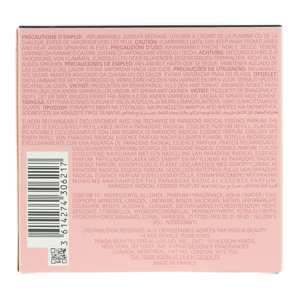 Prada Paradoxe Radical Essence Parfum 50ml - Ingredients