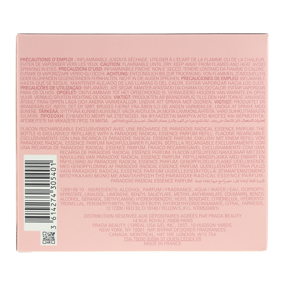Prada Paradoxe Radical Essence Parfum 90ml - Ingredients