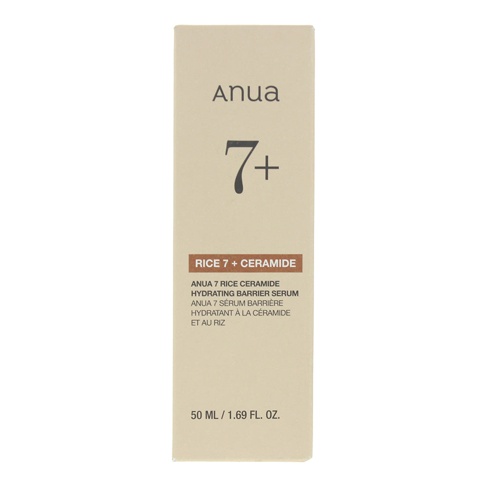 Anua Rice 7 + Ceramide Hydrating Barrier Serum 50ml - Box