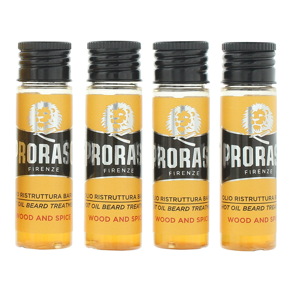 Proraso Wood & Spices Hot Oil Beard Treatment 4 x 17ml - Product