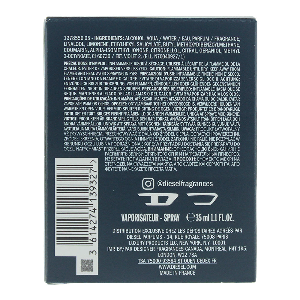 Diesel Only The Brave Eau de Parfum 35ml - Ingredients