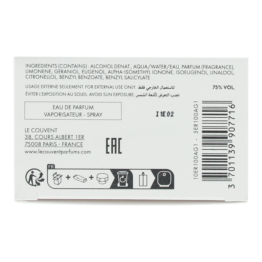 Le Couvent Maison De Parfum Agapi Eau de Parfum 100ml - Ingredients