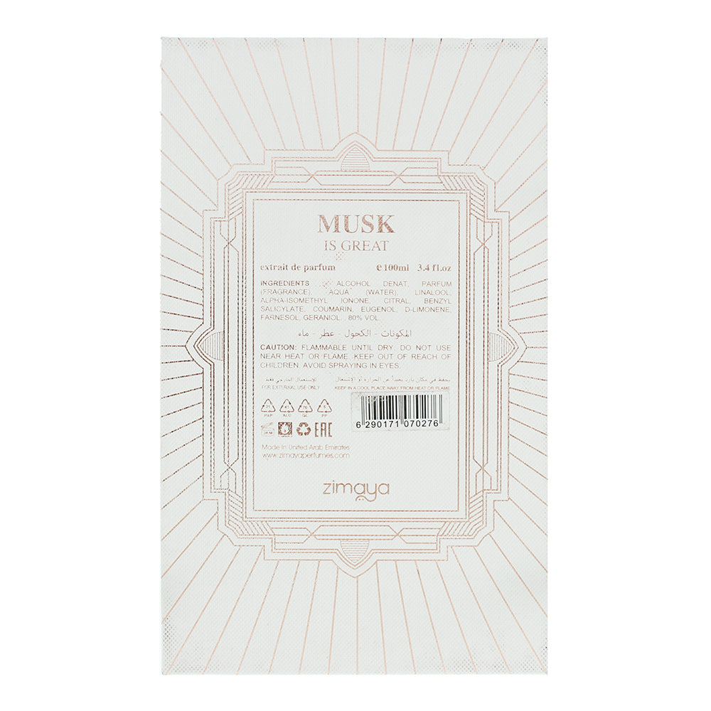 Zimaya Musk Is Great Extrait de Parfum 100ml