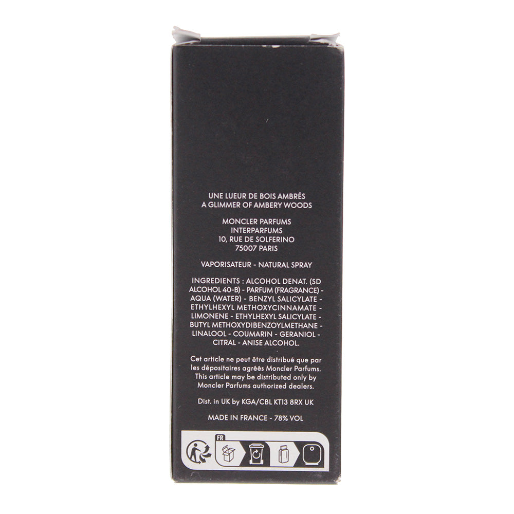 Moncler Les Roches Noires Une Lueur De Bois Ambres Eau de Parfum 15ml - Ingredients