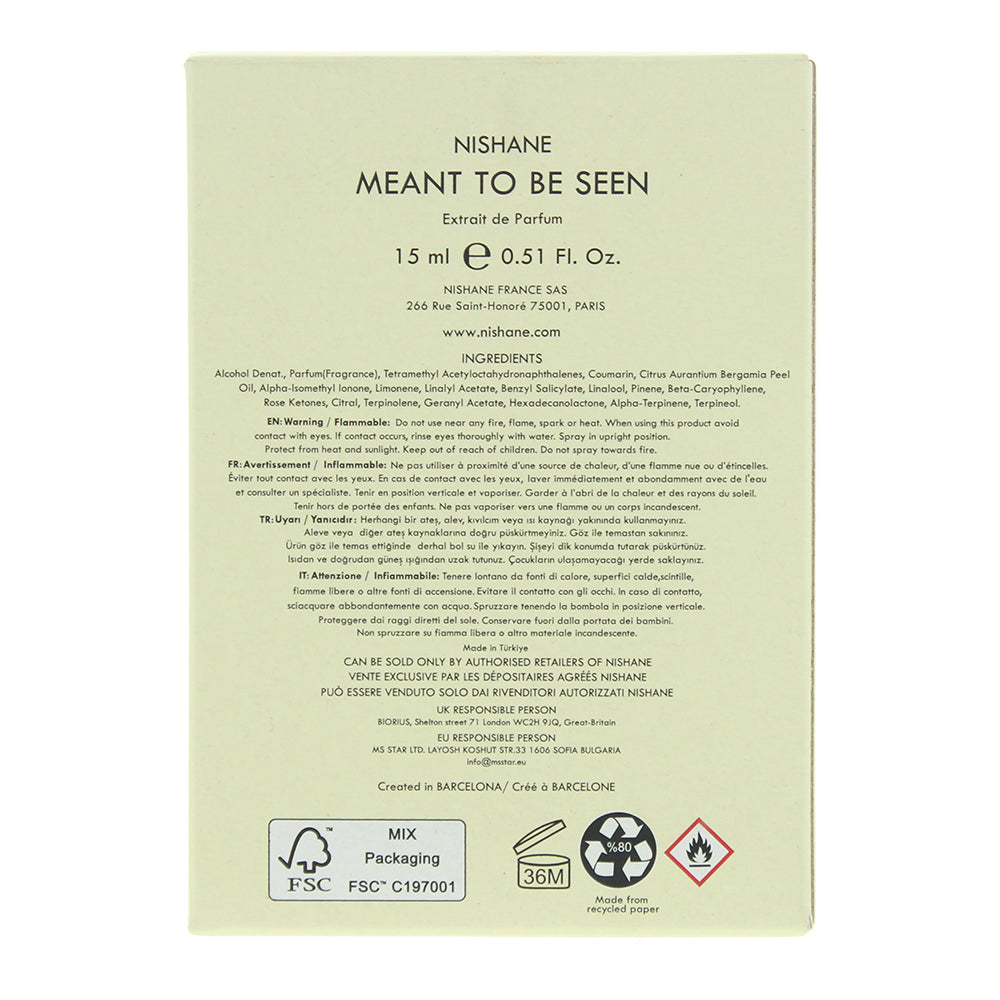 Nishane Meant To Be Seen Extrait de Parfum 15ml
