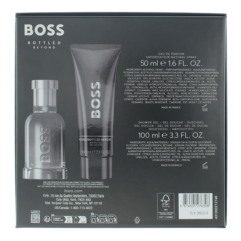 Hugo Boss Bottled Beyond 2 Piece Gift Set: Eau de Parfum 50ml - Shower Gel 100ml