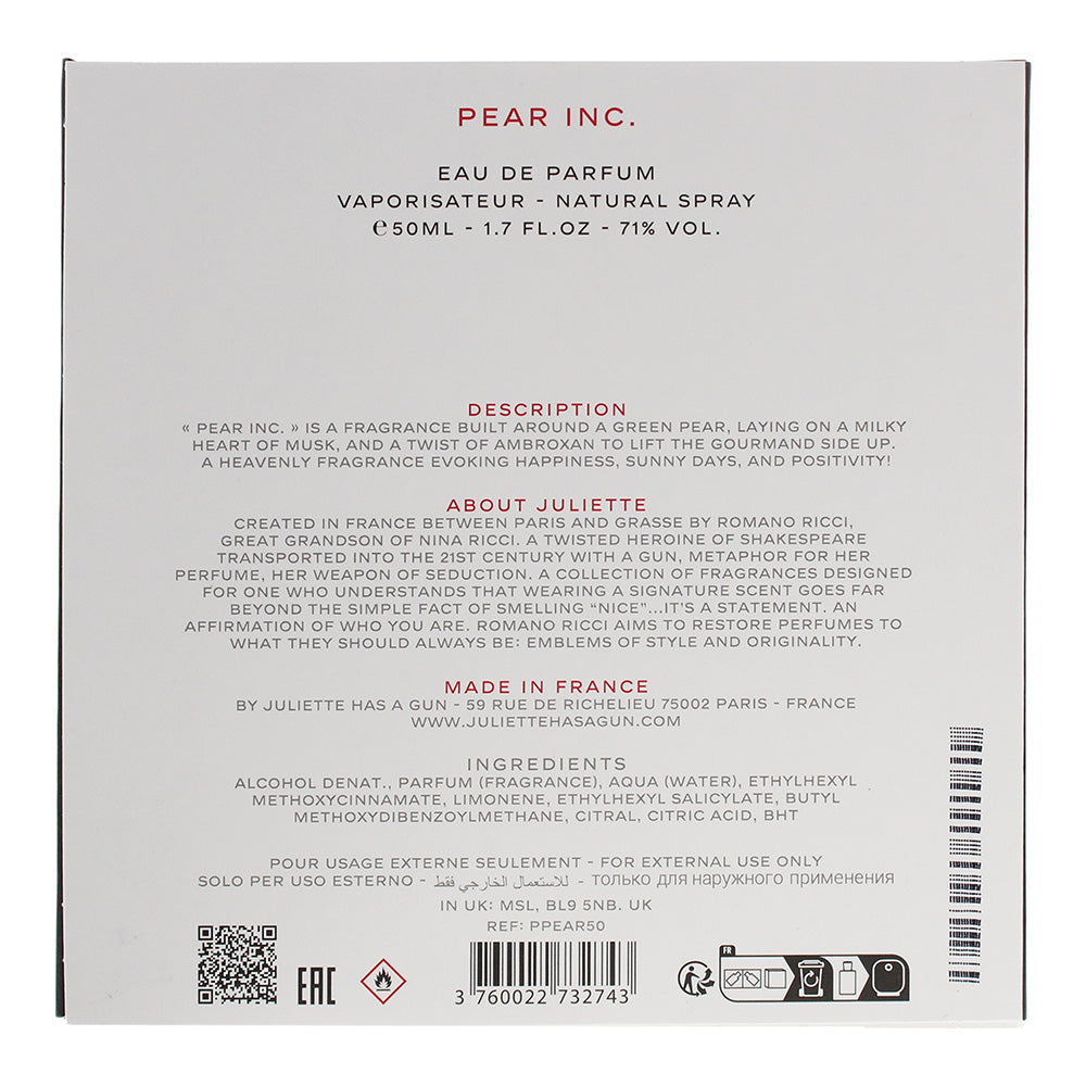 Juliette Has A Gun Pear Inc Eau de Parfum 50ml