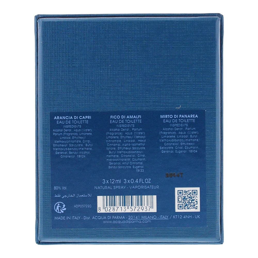 Acqua Di Parma Blu Mediterraneo Gift Set: Eau de Parfum 3 x 12ml Mirto di Panare