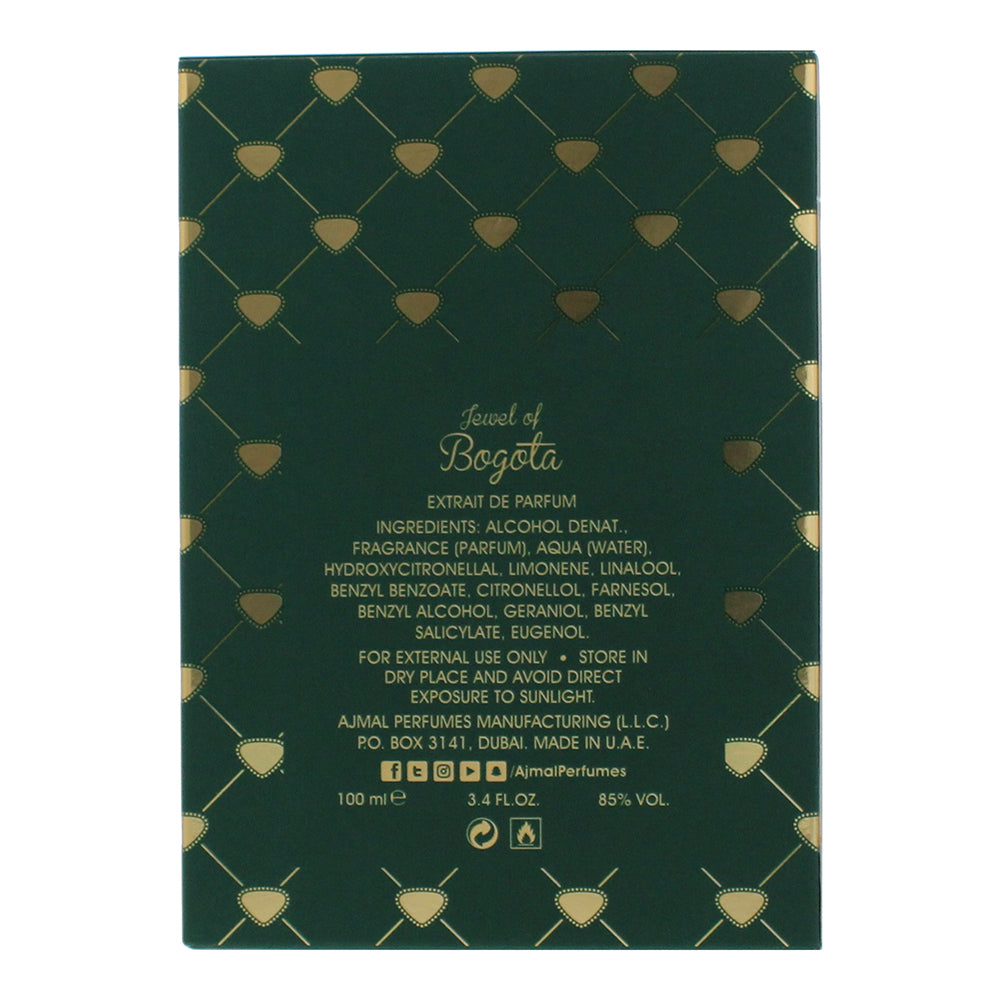 Ajmal Jewel Of Bogota Extrait de Parfum 100ml - Ingredients