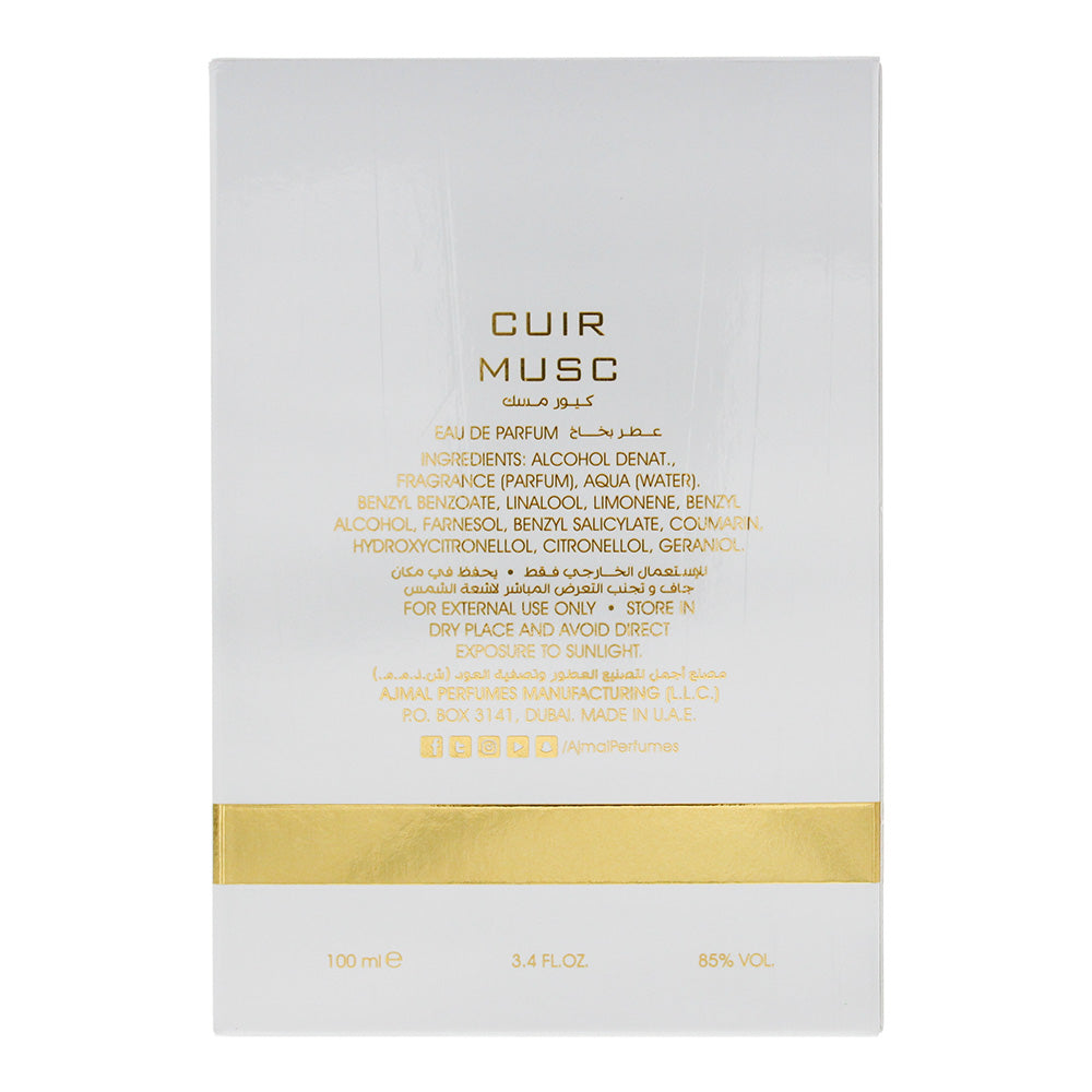 Ajmal Cuir Musc Eau de Parfum 100ml - Ingredients