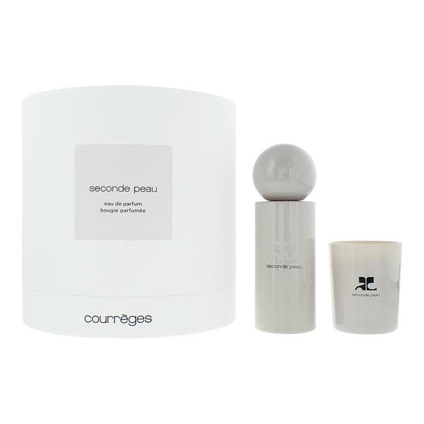 Courrèges Seconde Peau 2 Piece Gift Set: Eau de Parfum 100ml - Candle 75g