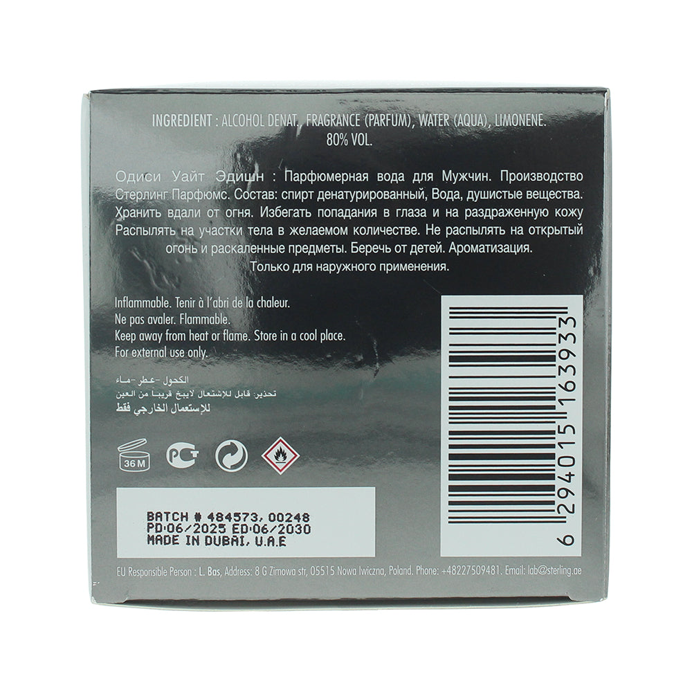 Armaf Odyssey Homme White Edition Eau de Parfum 200ml - Ingredients