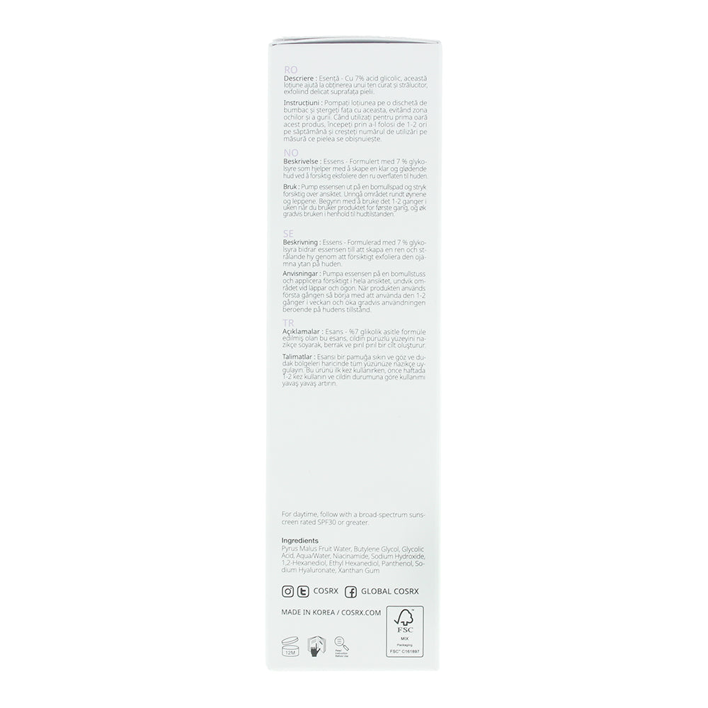 Cosrx Aha 7 Whitehead Power Liquid 100ml - Ingredients