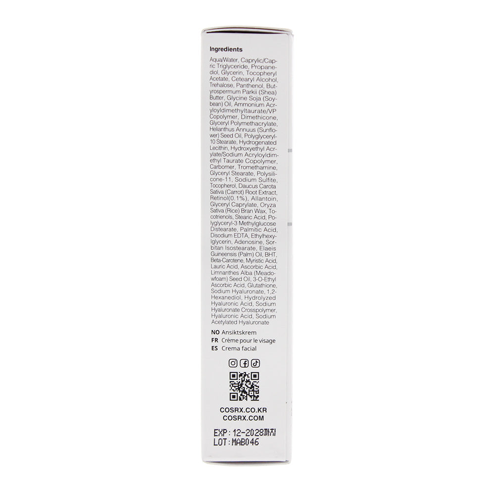 Cosrx The Retinol 0.1 Super Vitamin E + Panthenol Cream 20ml