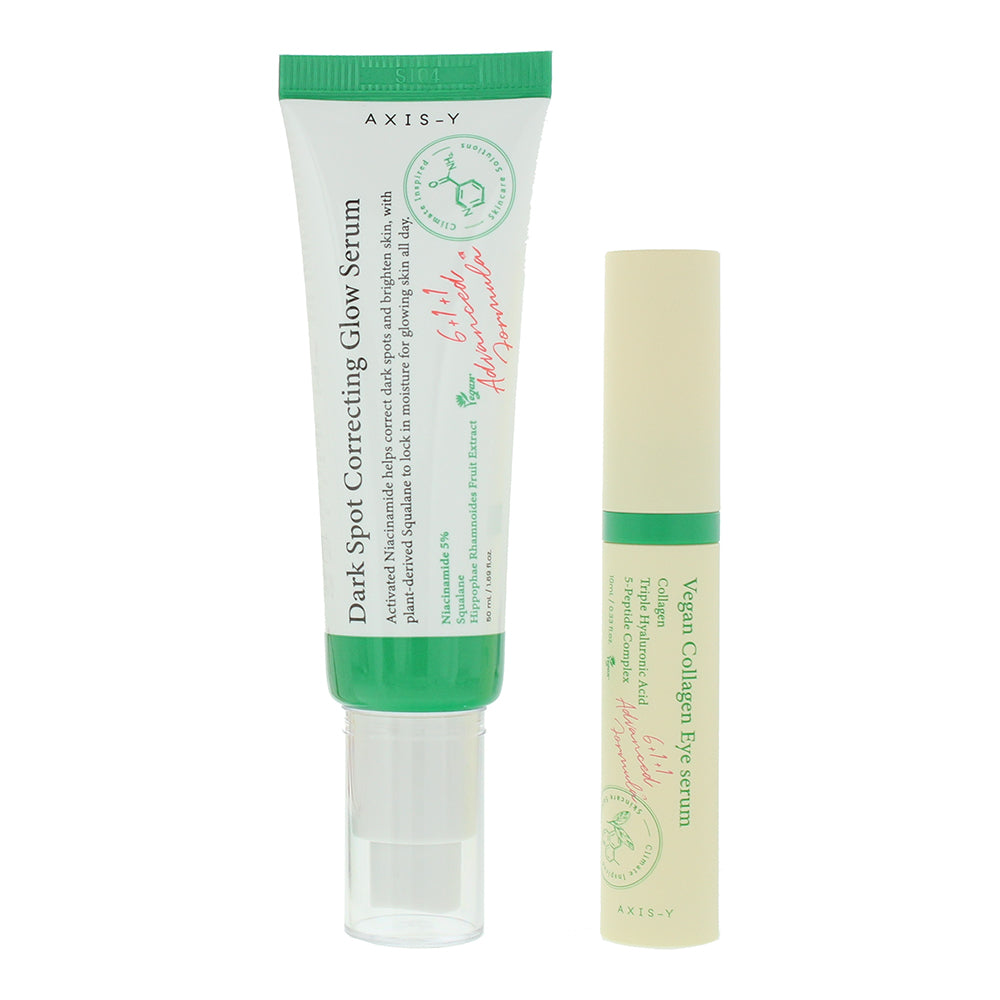 Axis-Y Glass 2 Piece Gift Set: Face Serum 50ml - Eye Serum 10ml - Product