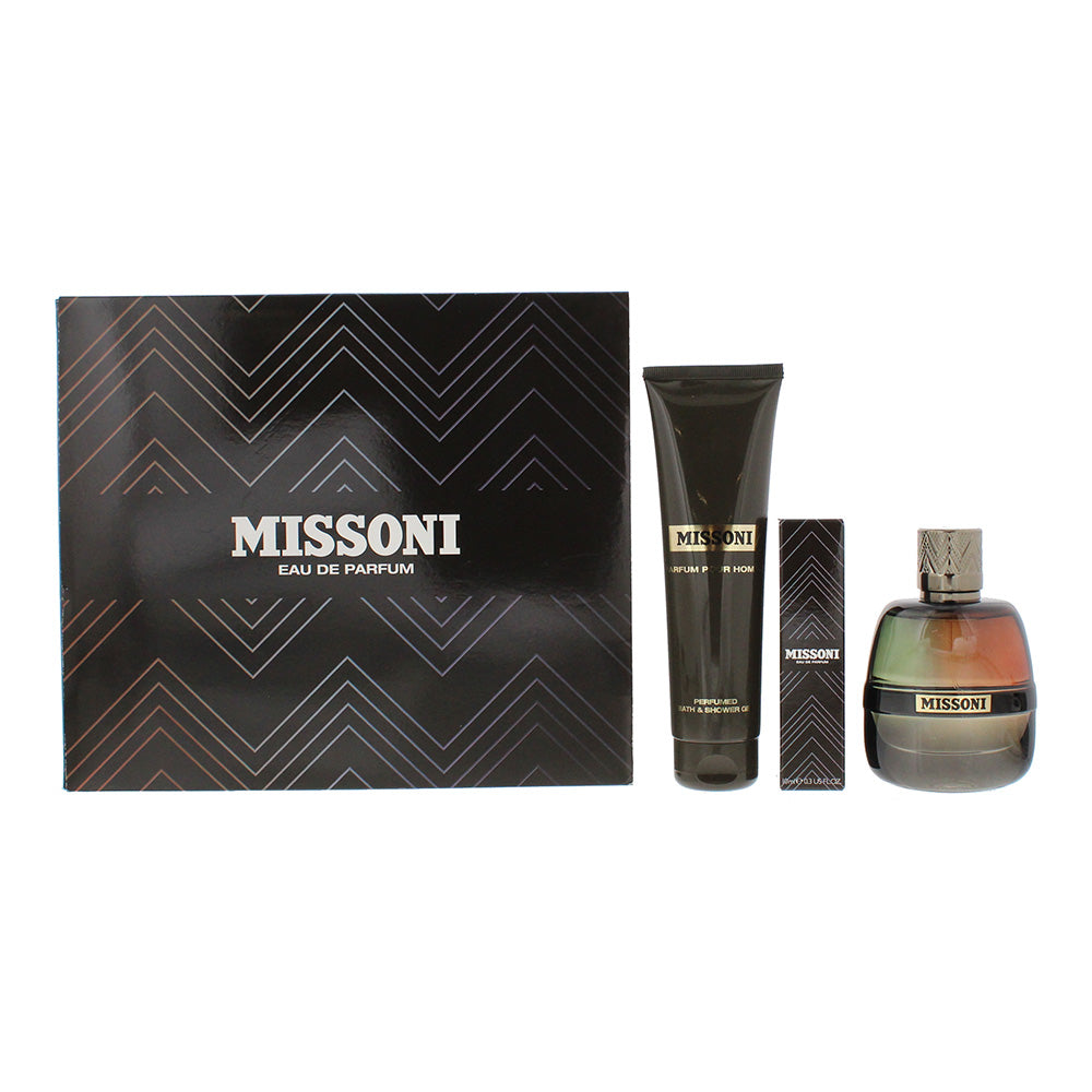 Missoni 3 Piece Gift Set: Eau de Parfum 100ml - Eau de Parfum 10ml - Shower Gel 