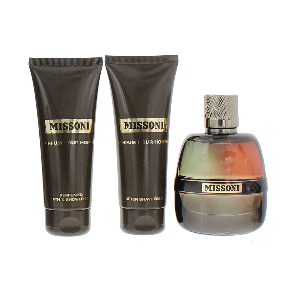 Missoni 3 Piece Gift Set: Eau de Parfum 100ml - Aftershave 100ml - Shower Gel 10 - Product