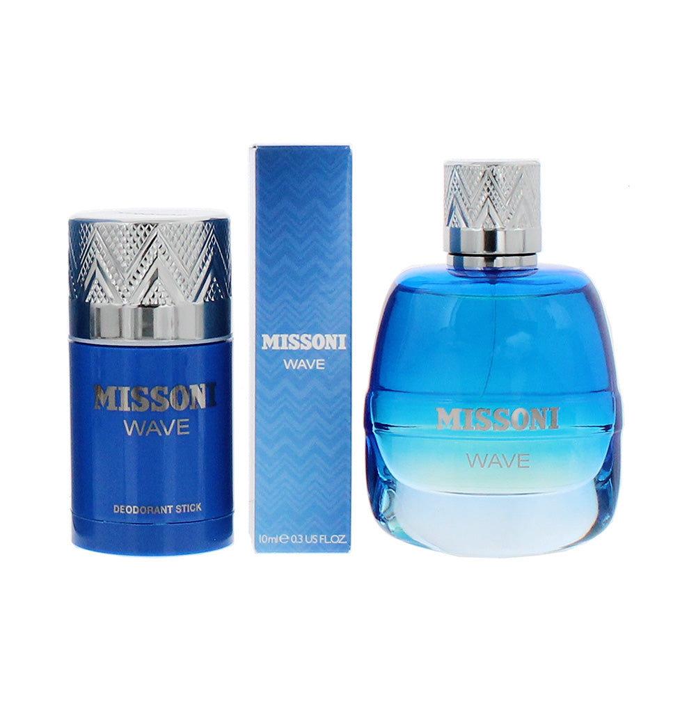 Missoni Wave 3 Piece Gift Set: Eau de Toilette 100ml - Eau de Toilette 10ml - De - Product