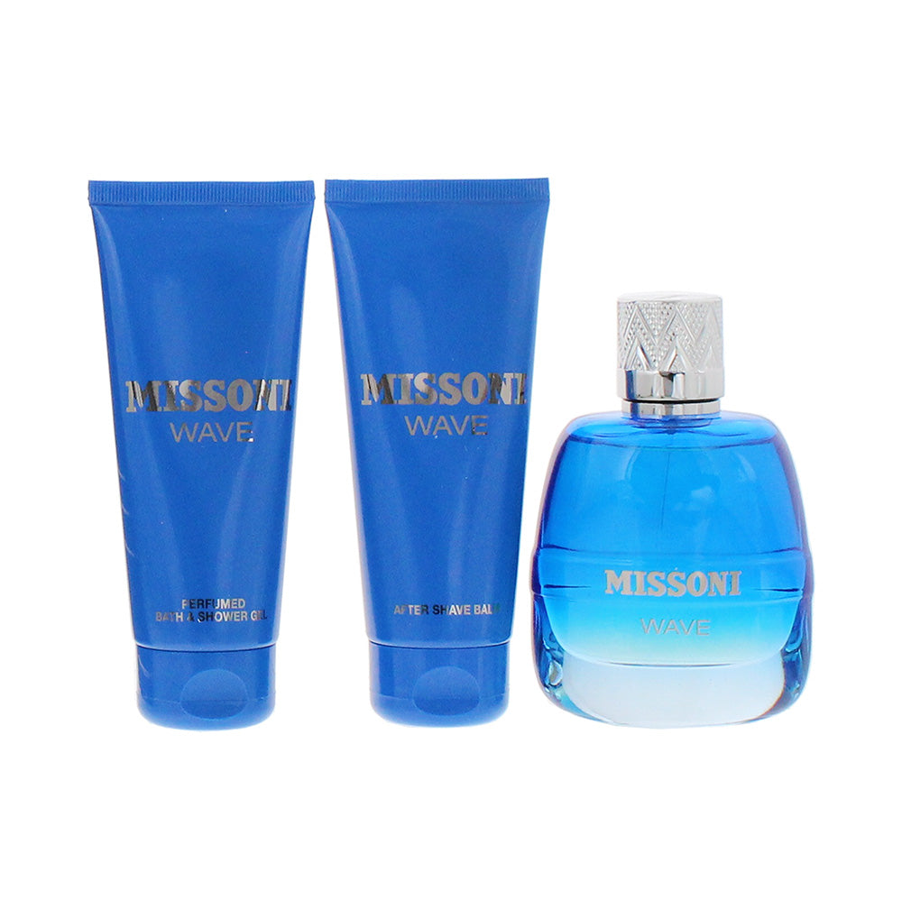Missoni Wave 3 Piece Gift Set: Eau de Toilette 100ml - Shower Gel 100ml - Afters - Product