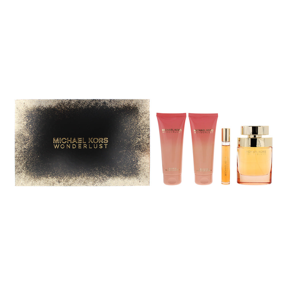 Michael Kors Wonderlust 4 Piece Gift Set: Eau de Parfum 100ml - Eau de Parfum 10
