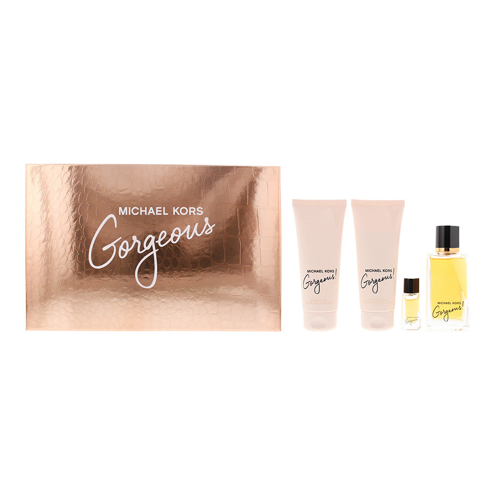 Michael Kors Gorgeous 4 Piece Gift Set: Eau de Parfum 100ml - Eau de Parfum 5ml 