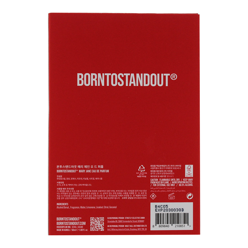 Borntostandout Mary Jane Eau de Parfum 50ml