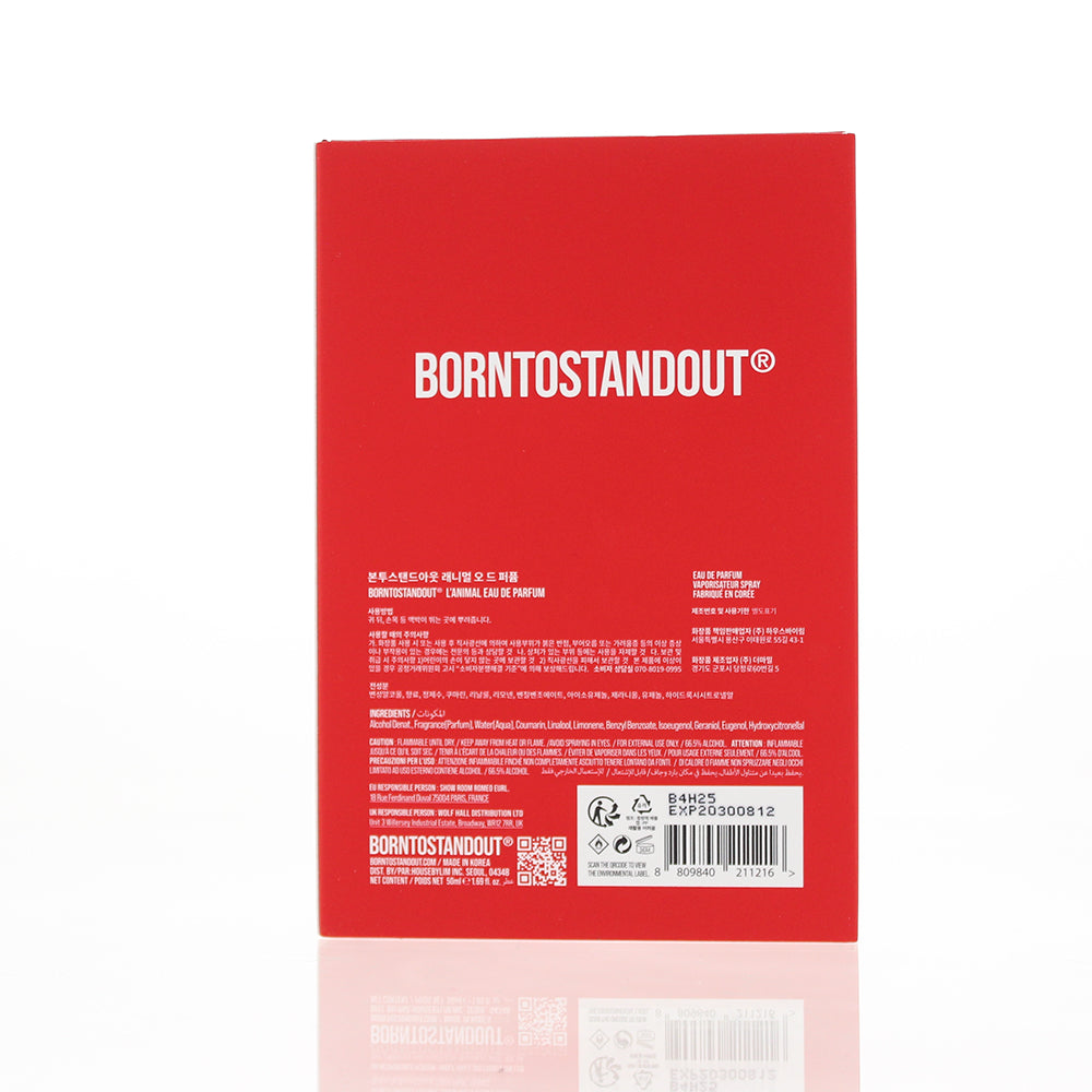 Borntostandout L'animal Eau de Parfum 50ml - Ingredients