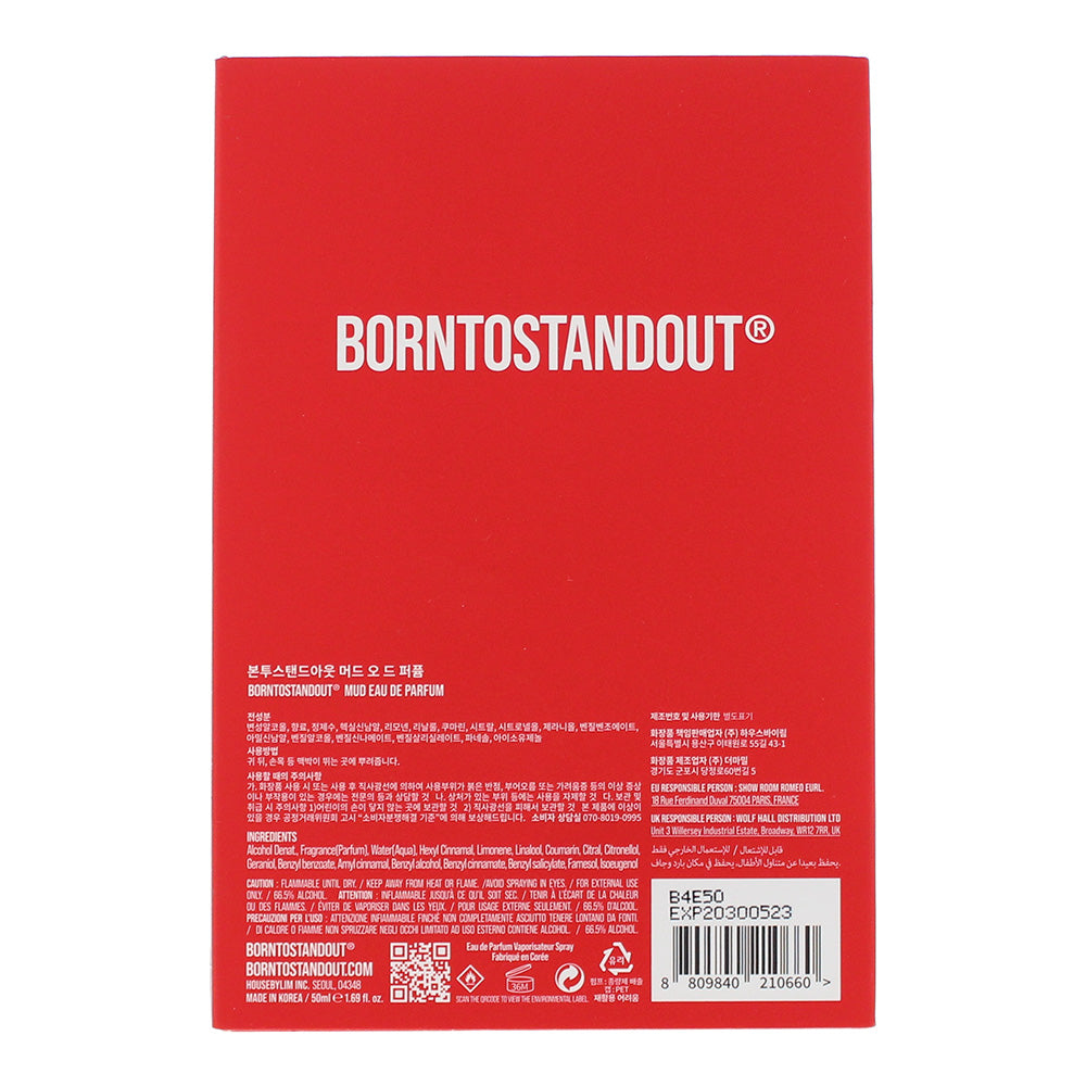 Borntostandout Mud Eau de Parfum 50ml - Ingredients