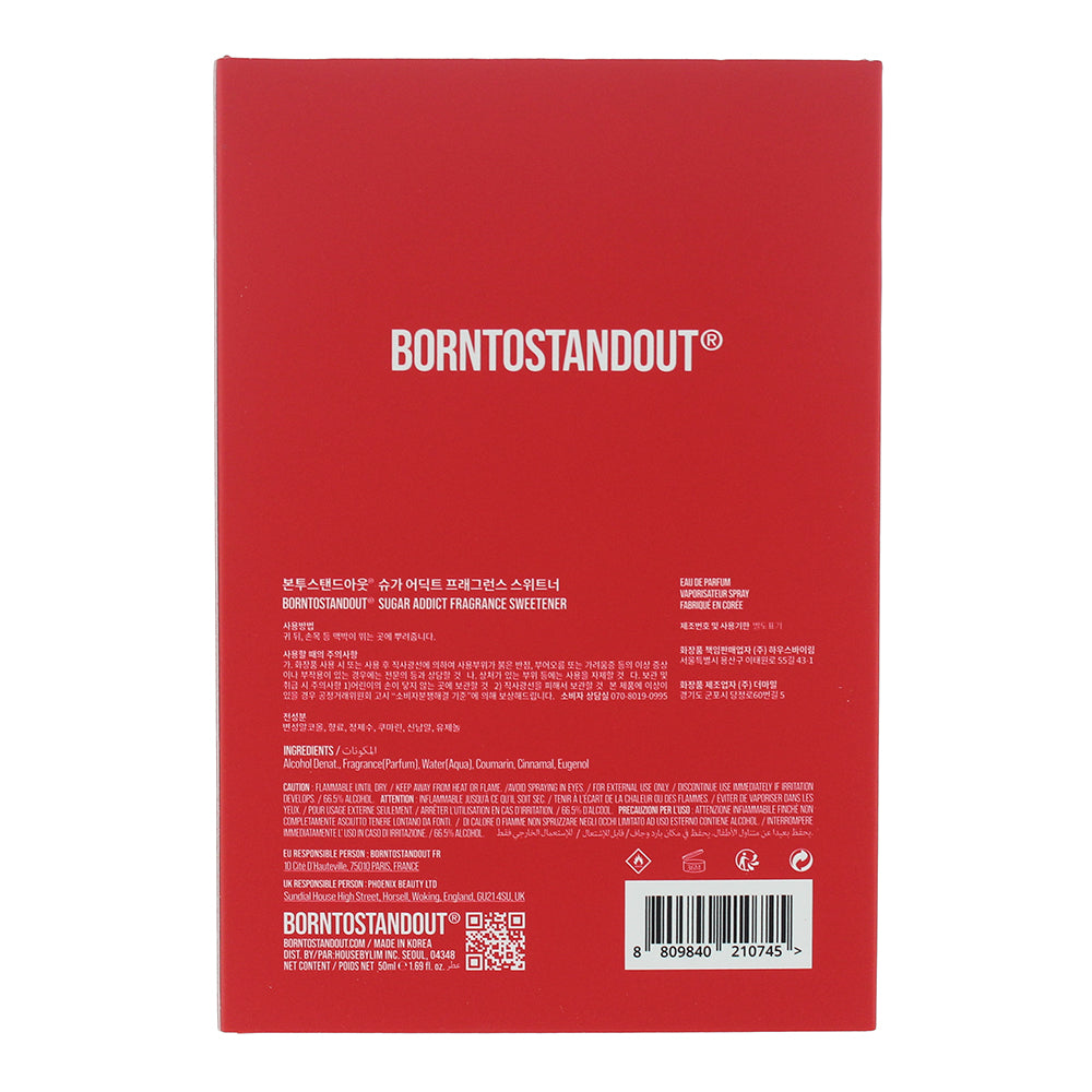 Borntostandout Sugar Addict Eau de Parfum 50ml - Ingredients