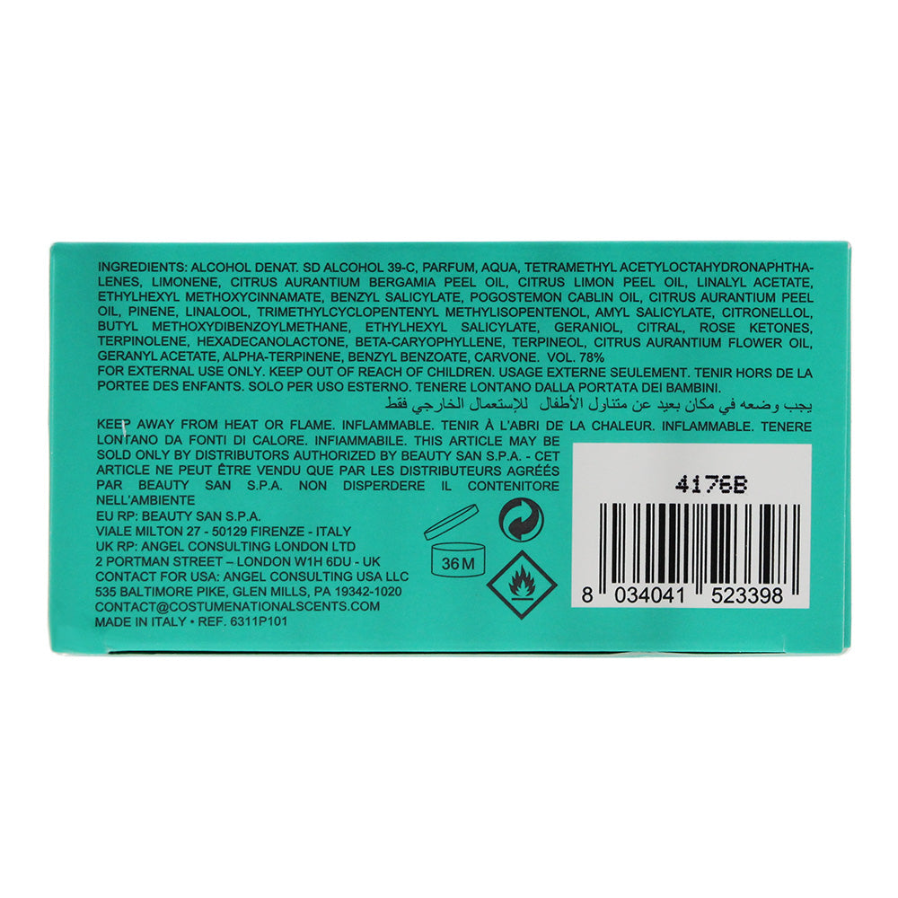 Costume National Sea Thru Eau de Parfum 100ml - Ingredients