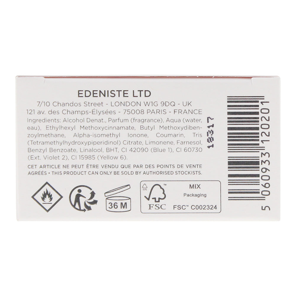 Edeniste Vanille Irresistible Eau de Parfum 30ml - Ingredients