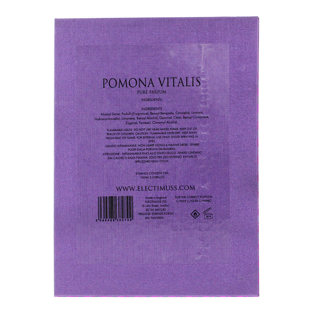 Electimuss Pomona Vitalis Extrait de Parfum 100ml - Ingredients